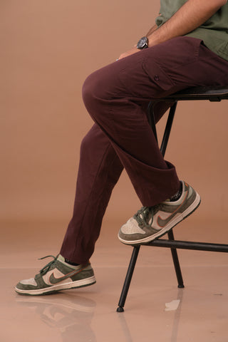 Dark Espresso brown Men’s Premium Micro-Corduroy Lifestyle Cargos – Dare & Rise