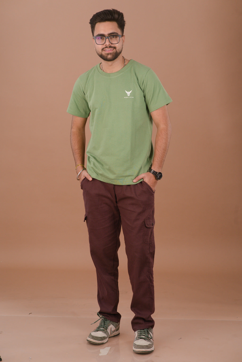 Soft Pistachio Men’s Premium 240 GSM T-Shirt – Dare & Rise