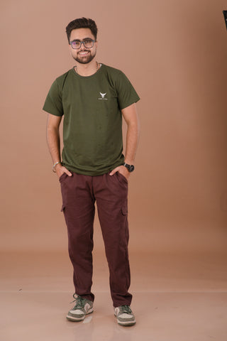 Olive Green Men’s Premium 240 GSM T-Shirt – Dare & Rise