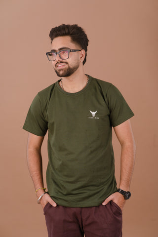 Olive Green Men’s Premium 240 GSM T-Shirt – Dare & Rise