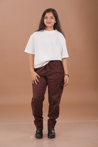 White Jacquard Self-Textured Premium Women’s T-Shirt – Wrinkle Resistant Comfortable Fit