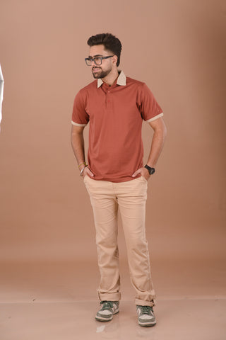 Rust Ember Men’s Premium Polo – Dare & Rise