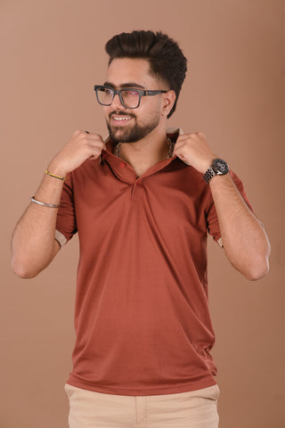 Rust Ember Men’s Premium Polo – Dare & Rise