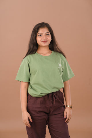 Soft Pistachio Premium 240 GSM PC Looper Cotton T-Shirt – Dare & Rise