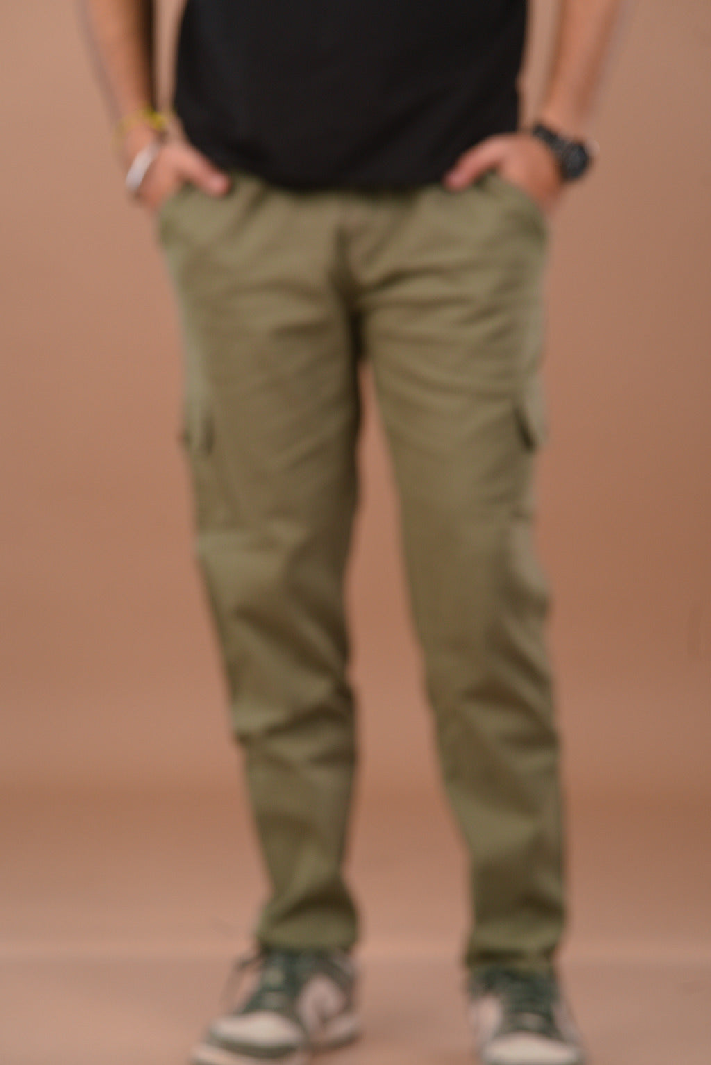 Olive Green Men’s Premium Micro-Corduroy Lifestyle Cargos – Dare & Rise