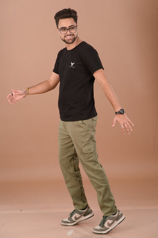 Olive Green Men’s Premium Micro-Corduroy Lifestyle Cargos – Dare & Rise