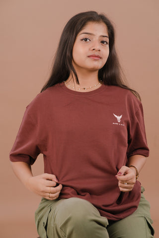Rust Red Women’s Oversized Premium 240 GSM T-Shirt – Dare & Rise