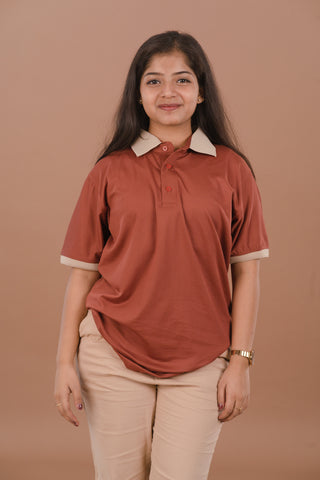 Terracotta Rust Premium Rayon-Spandex Polo – Dare & Rise