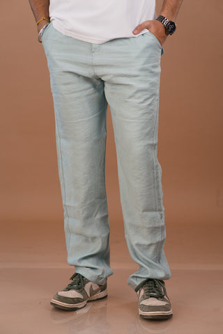 Aqua Blue Men’s Smart-Tech Lifestyle Trousers – Dare & Rise