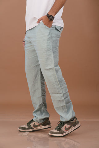 Aqua Blue Men’s Smart-Tech Lifestyle Trousers – Dare & Rise