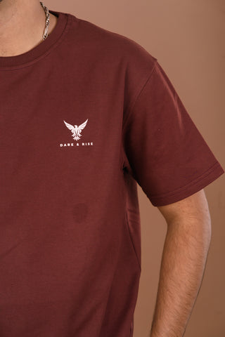 Rust Red Men’s Oversized Premium 240 GSM T-Shirt – Dare & Rise