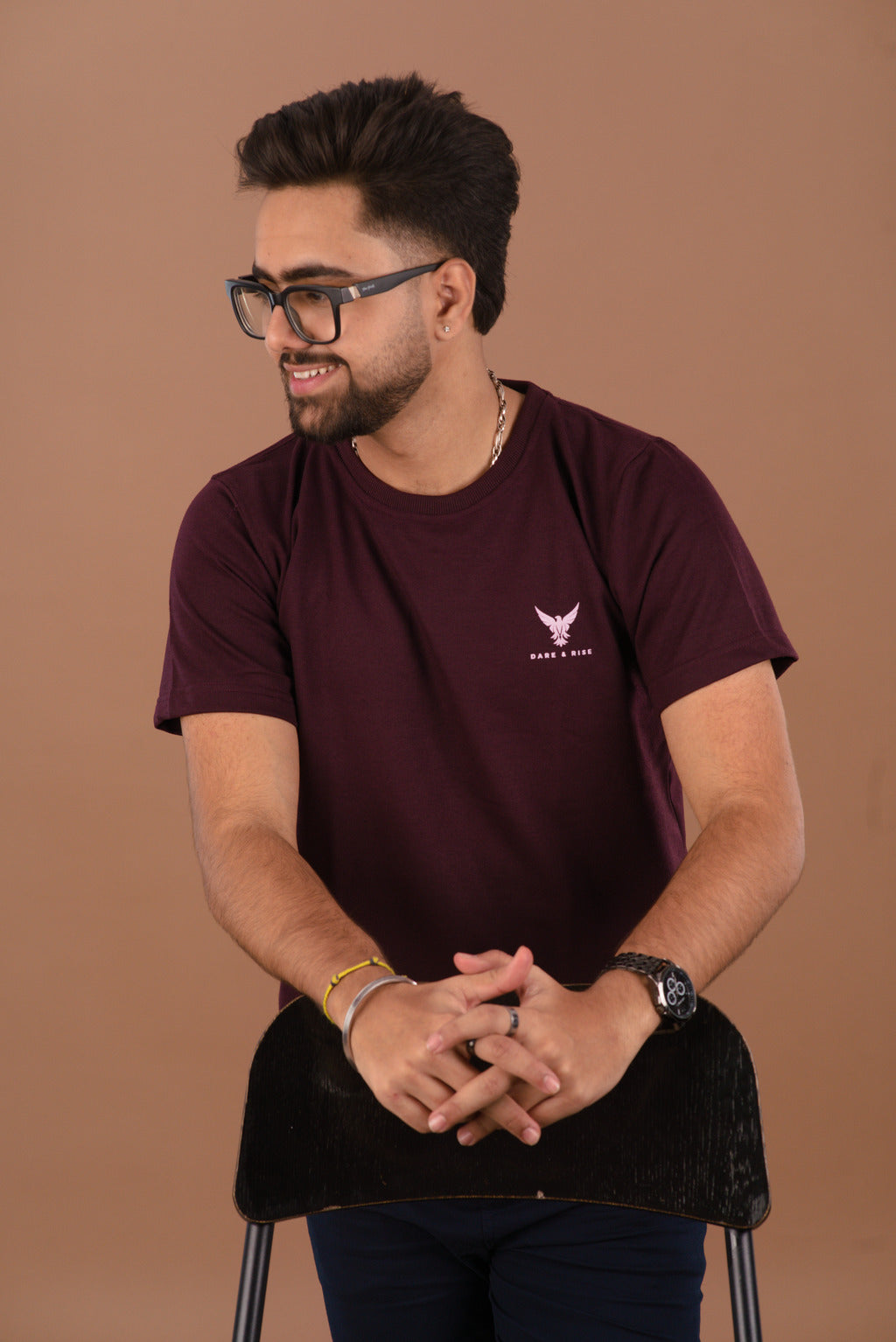 Deep Wine Men’s Premium 240 GSM T-Shirt – Dare & Rise
