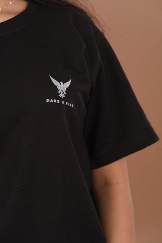 Classic Obsidian Black Women’s Premium 240 GSM T-Shirt – Dare & Rise