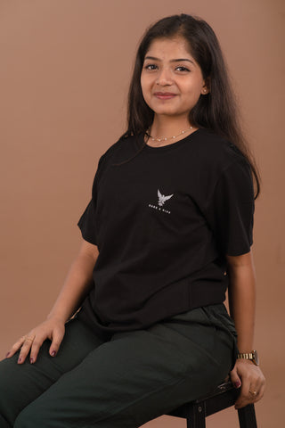 Classic Obsidian Black Women’s Premium 240 GSM T-Shirt – Dare & Rise