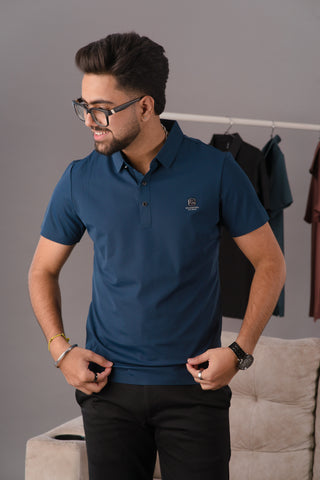 Oxford Navy blue Men’s Seamless Performance Polo – Dare & Rise