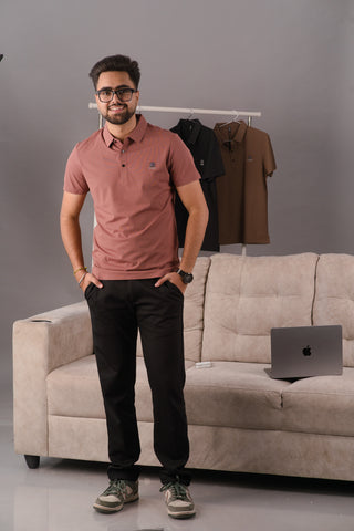 Rusty Rose Men’s Seamless Stitchless Performance Polo – Dare & Rise