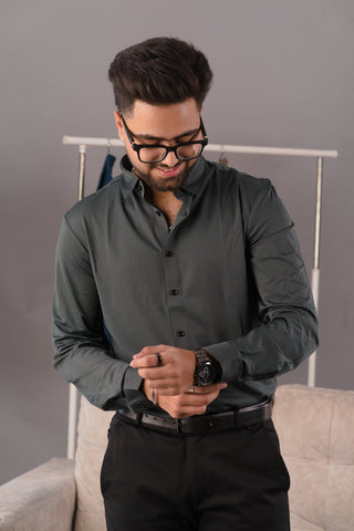 Graphite Emerald grey Men’s Stitch-less Seamless Smart Tech Shirt – Dare & Rise