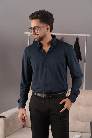 Deep Navy blue Men’s Stitch-less Seamless Smart Tech Shirt – Dare & Rise