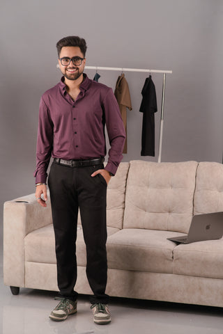Deep Plum Men’s Stitch-less Seamless Smart Tech Shirt – Dare & Rise