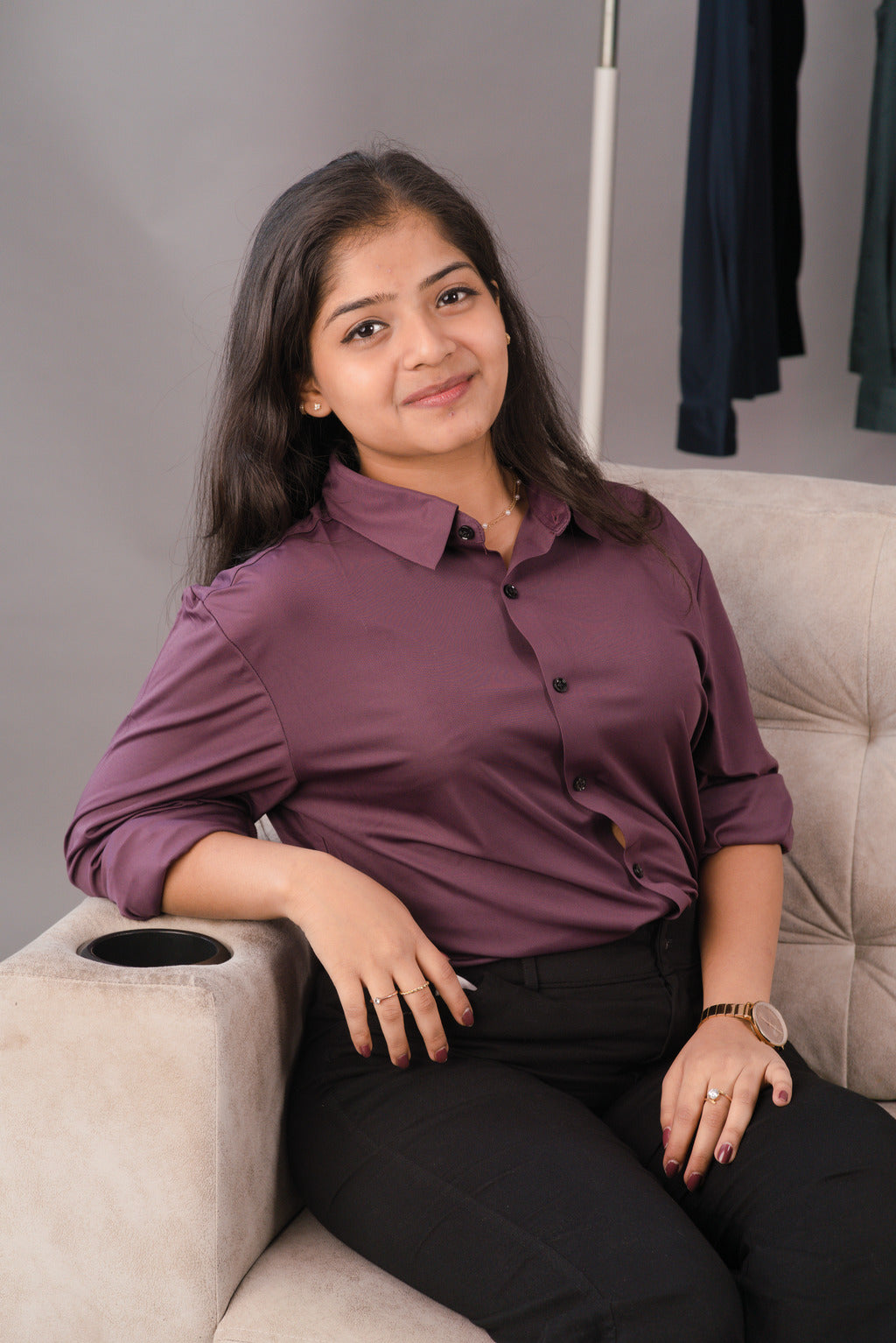 Mulberry Plum Women’s Seamless Ultra-Soft Tech Shirt – Dare & Rise