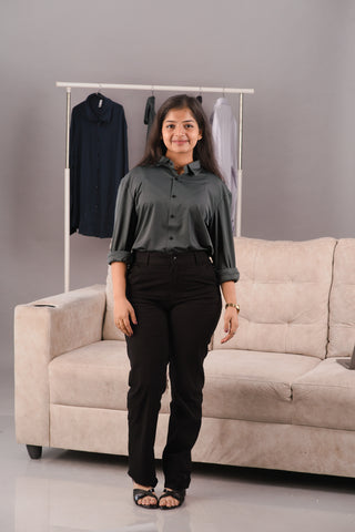 Sage Gunmetal grey Women’s Seamless Ultra-Soft Tech Shirt – Dare & Rise