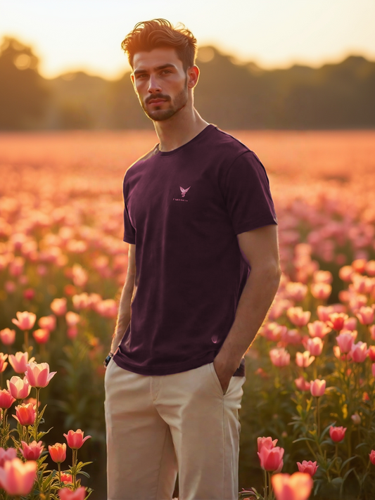 Burgundy Blaze Unisex Round Neck Tshirt