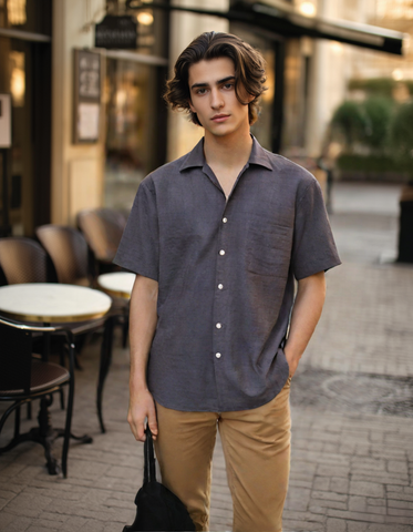 Men's Charcoal Grey Eco wave Shirt