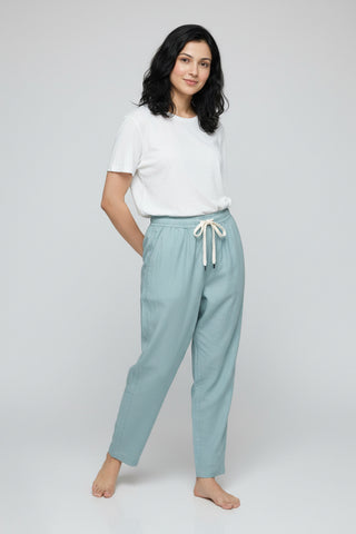 Aqua Blue Women’s Smart-Tech Lifestyle Trousers – Dare & Rise