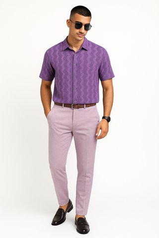 Lavender Comfort Flex Wave Shirt - For Men