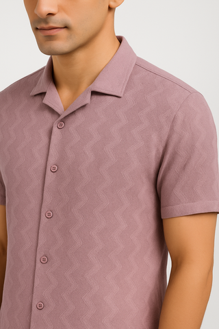 Mauve Comfort Flex Wave Shirt - For Men