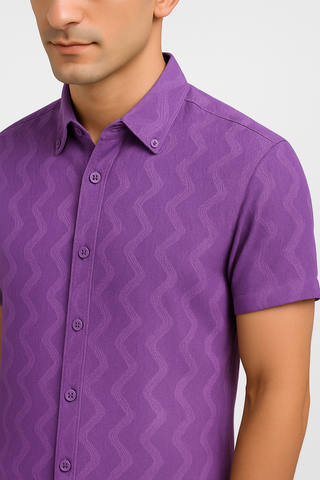 Lavender Comfort Flex Wave Shirt - For Men