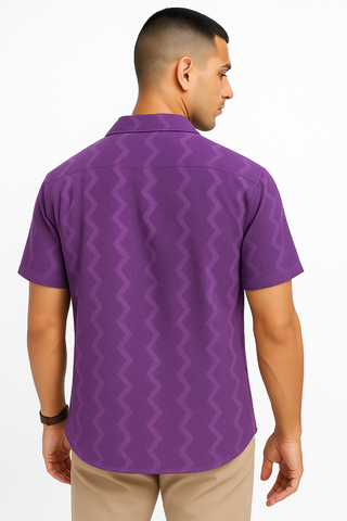 Lavender Comfort Flex Wave Shirt - For Men