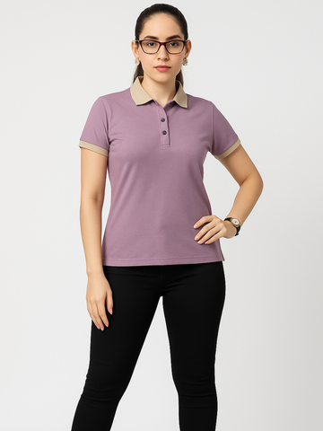 Dusty Lavender Classic Style Timeless Polo - For Women