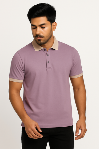 Dusty Lavender Classic Style Timeless Polo - For Men