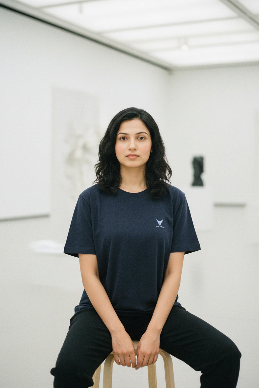 Midnight Navy blue Women’s Premium 240 GSM T-Shirt – Dare & Rise