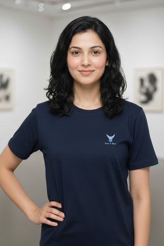 Midnight Navy blue Women’s Premium 240 GSM T-Shirt – Dare & Rise