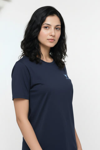 Midnight Navy blue Women’s Premium 240 GSM T-Shirt – Dare & Rise