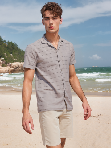 Men's Silver Grey Eco wave Shirt