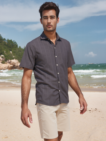 Men's Charcoal Grey Eco wave Shirt