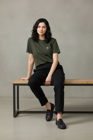 Forest Green Women’s Premium 240 GSM Oversized T-Shirt – Dare & Rise