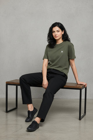 Forest Green Women’s Premium 240 GSM Oversized T-Shirt – Dare & Rise