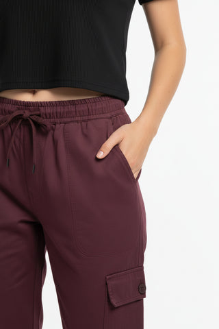 Wine Maroon Women’s Premium Micro-Corduroy Lifestyle Cargos – Dare & Rise
