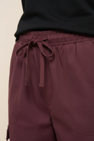 Wine Maroon Women’s Premium Micro-Corduroy Lifestyle Cargos – Dare & Rise