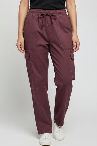 Wine Maroon Women’s Premium Micro-Corduroy Lifestyle Cargos – Dare & Rise